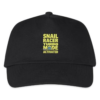 Snail Racing -enthusiast Slow And Steady Racer - Kinder Basecap - Schwarz - Vorne