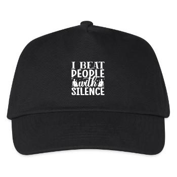 Pilates Enthusiasts I Beat People With Silence - Kinder Basecap - Schwarz - Vorne