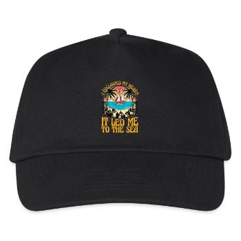 Sailing I Followed My Heart It Led Me To Boating - Kinder Basecap - Schwarz - Vorne