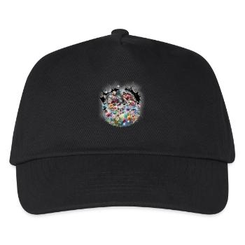 Maus Mäuse Ratte Blumen Blume Natur Umwelt - Kinder Basecap - Schwarz - Vorne