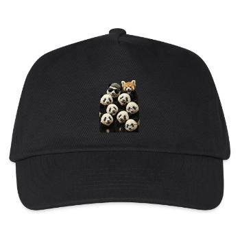 Panda - Kinder Basecap - Schwarz - Vorne