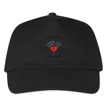 T-shirt Wifi Divides Love Connected Message Family - Kinder Basecap - Schwarz - Vorne