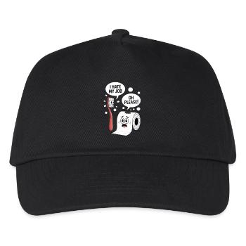 Lustiger Badezimmer Spruch Humor - Kinder Basecap - Schwarz - Vorne