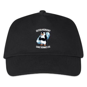 Good morning? Very thin ! Funny Penguin - Kids’ Baseball Cap - black - Front