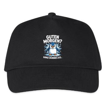 Good morning? Very thin ! Funny Penguin - Kids’ Baseball Cap - black - Front