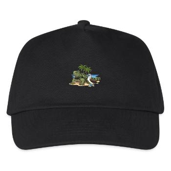 Iguane marin fou à pieds bleus - Casquette de baseball Enfant - noir - Devant