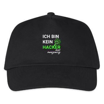 Ich bin kein Hacker – nur neugierig - Kinder Basecap - Schwarz - Vorne