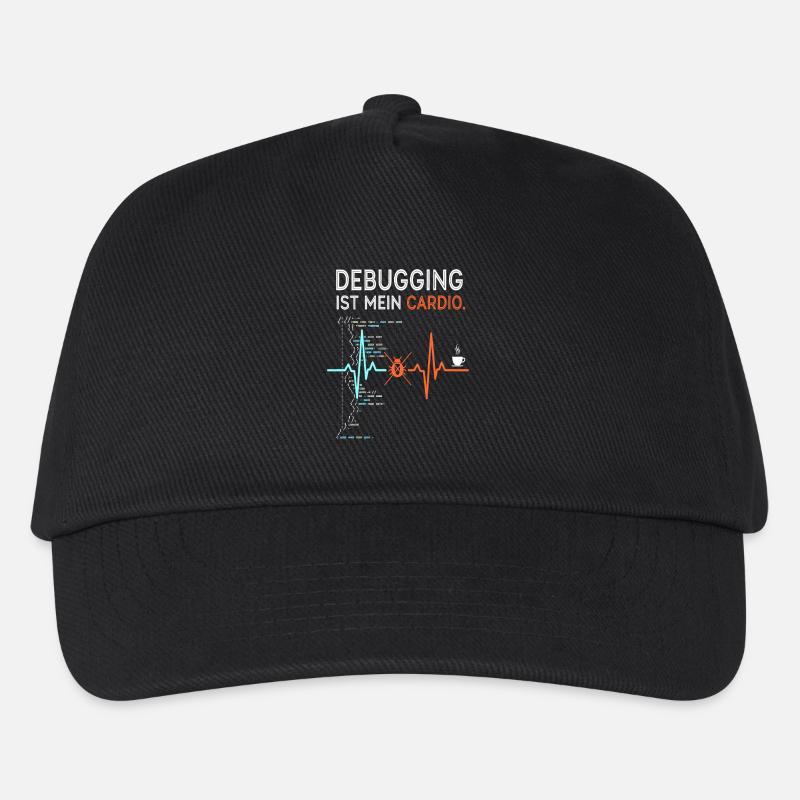 Debugging ist mein Cardio - Computer Nerd - Kinder Basecap - Schwarz