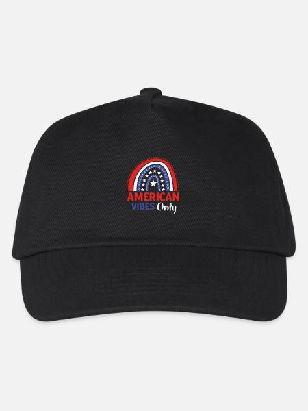 American vibes only - Kinder Basecap - Schwarz