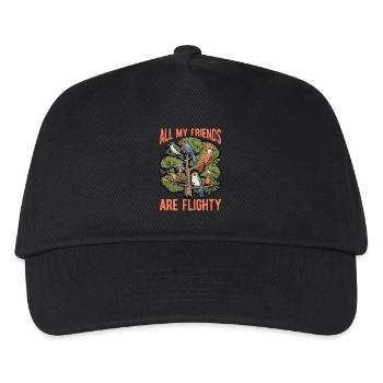 Ornithology All My Friends Are Flighty Birdkeeper - Kids’ Baseball Cap - black - Front