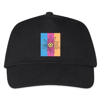 Edelweiß. - Kinder Basecap - Schwarz - Vorne