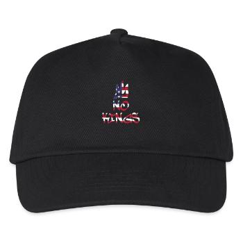 No Kings in America since 1776 Flagge USA - Kinder Basecap - Schwarz - Vorne