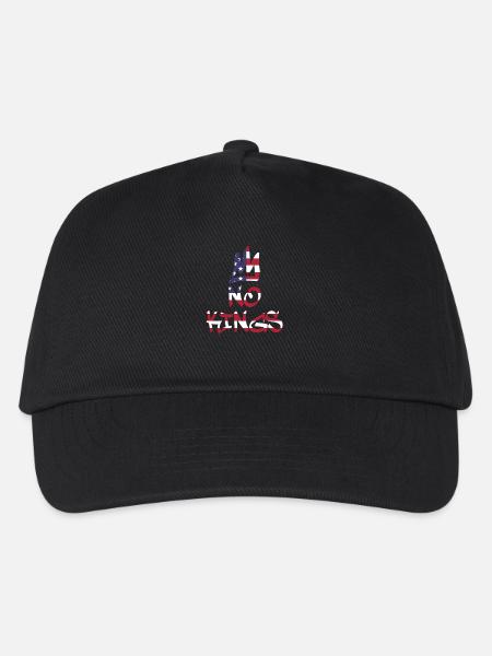 No Kings in America since 1776 Flagge USA - Kinder Basecap - Schwarz