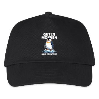 Good morning? Very thin ! Funny Penguin - Kids’ Baseball Cap - black - Front