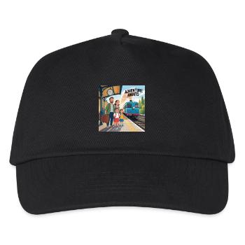HOLIDAY WITH FAMILY, ADVENTURE AWAITS - Kids’ Baseball Cap - black - Front