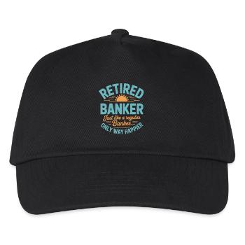 Rentner Banker Spruch Bankkaufmann - Kinder Basecap - Schwarz - Vorne