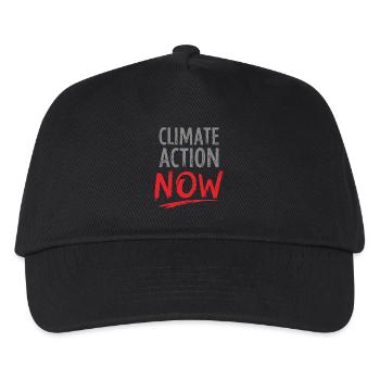Climate Action Now Environment Nature Conservation Environmental Protection - Kids’ Baseball Cap - black - Front