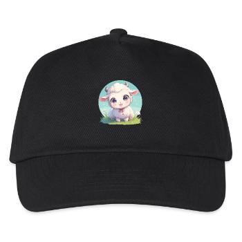 Schafe Schaf - Kinder Basecap - Schwarz - Vorne