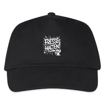 Lustiger Koala mit Fresse halten Spruch - Kinder Basecap - Schwarz - Vorne