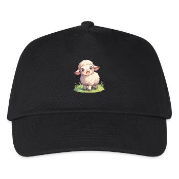 Schafe Schaf - Kinder Basecap - Schwarz - Vorne