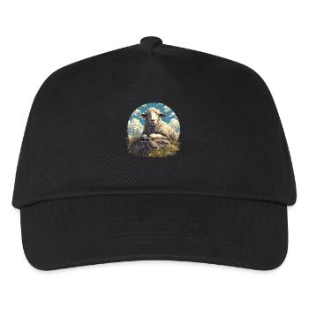 Schafe Schaf - Kinder Basecap - Schwarz - Vorne