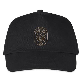 Minimalist lobster silhouette - Kids’ Baseball Cap - black - Front