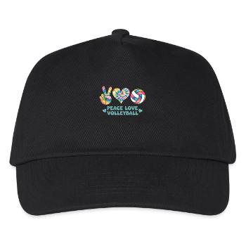 Peace Love Volleyball - Casquette de baseball Enfant - noir - Devant
