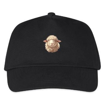 Schafe Schaf - Kinder Basecap - Schwarz - Vorne