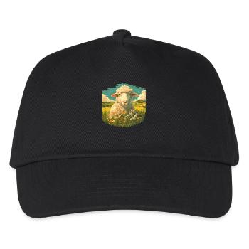 Schafe Schaf - Kinder Basecap - Schwarz - Vorne