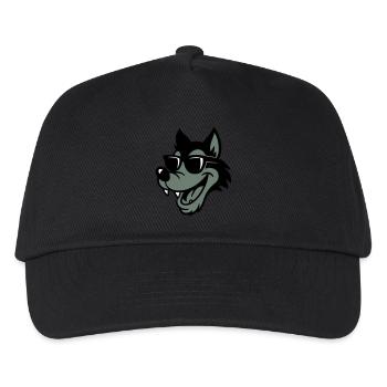 Wolf Comic - Kinder Basecap - Schwarz - Vorne