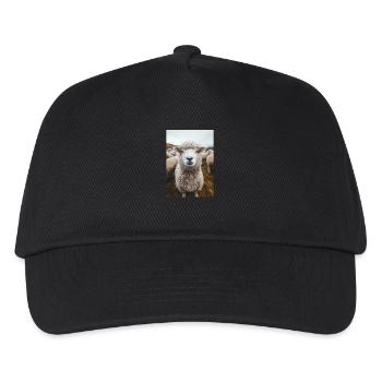 Schafe Schaf - Kinder Basecap - Schwarz - Vorne