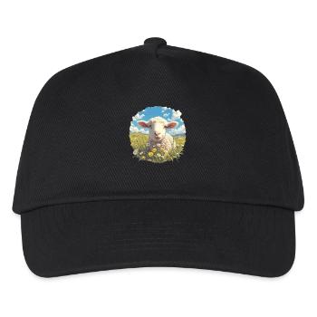 Schafe Schaf - Kinder Basecap - Schwarz - Vorne