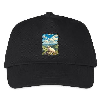 Schafe Schaf - Kinder Basecap - Schwarz - Vorne