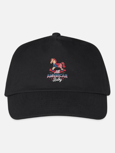 Conception de cheval à bascule pour bébé américain - Casquette de baseball Enfant - noir