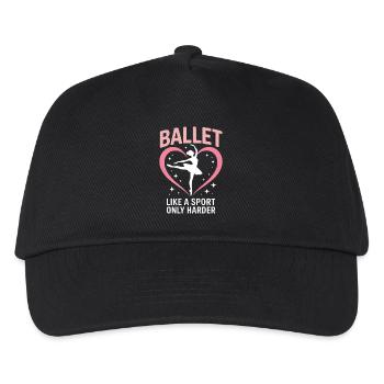 Ballett Spruch Ballerina Lustiges Ballett Geschenk - Kinder Basecap - Schwarz - Vorne