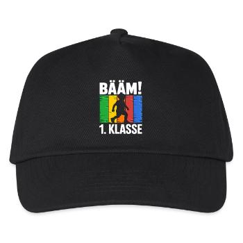 1. Klasse Bääm - Kinder Basecap - Schwarz - Vorne