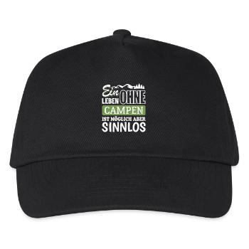 Ein Leben ohne Campen ist möglich aber sinnlos - Kinder Basecap - Schwarz - Vorne