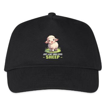 Schafe Schaf - Kinder Basecap - Schwarz - Vorne