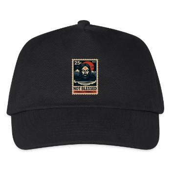Dark art motif with non-Jesus and mountains - Kids’ Baseball Cap - black - Front