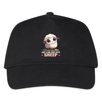 Schafe Schaf - Kinder Basecap - Schwarz - Vorne
