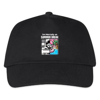 ICH BIN MENTAL IN DEN SOMMERFERIEN - LEHRERGESCHENK - Kinder Basecap - Schwarz - Vorne