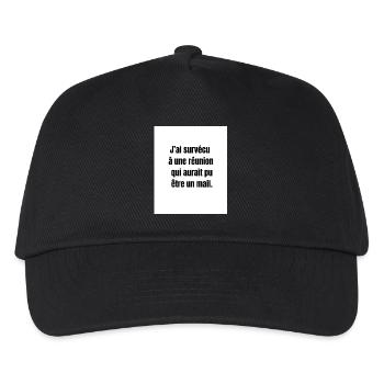 Useless Meeting – Office Humor - Kids’ Baseball Cap - black - Front