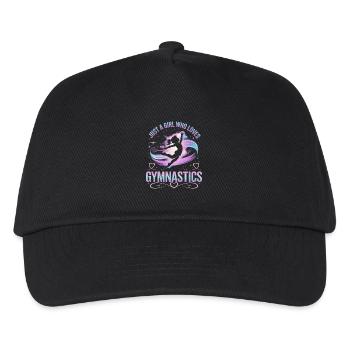 Just a girl who loves gymnastics - Kinder Basecap - Schwarz - Vorne