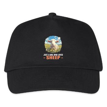 Schafe Schaf - Kinder Basecap - Schwarz - Vorne