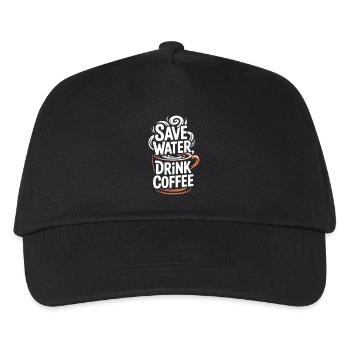 Économiser l’eau Boire Café - Casquette de baseball Enfant - noir - Devant