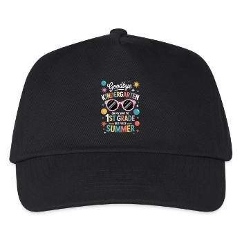 Bye bye kindergarten summer saying - Kids’ Baseball Cap - black - Front