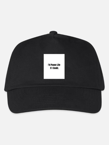 Pause Life – Existential Mood - Kids’ Baseball Cap - black