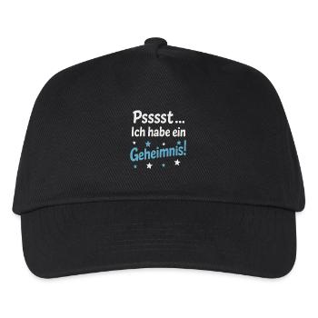 I have a secret! | Sweet surprise motif - Kids’ Baseball Cap - black - Front