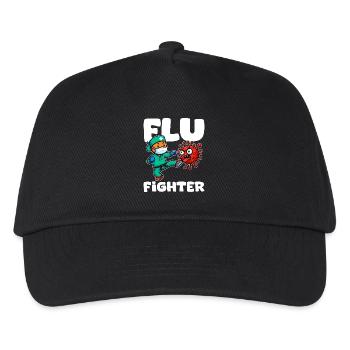 COMBATTANT DE LA GRIPPE - CADEAU INFIRMIÈRE - Casquette de baseball Enfant - noir - Devant