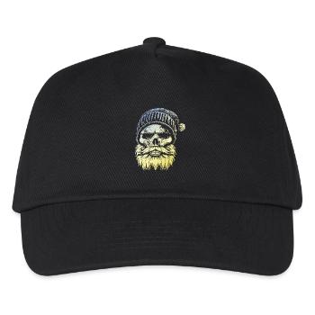 Holzfäller Skull - Kinder Basecap - Schwarz - Vorne